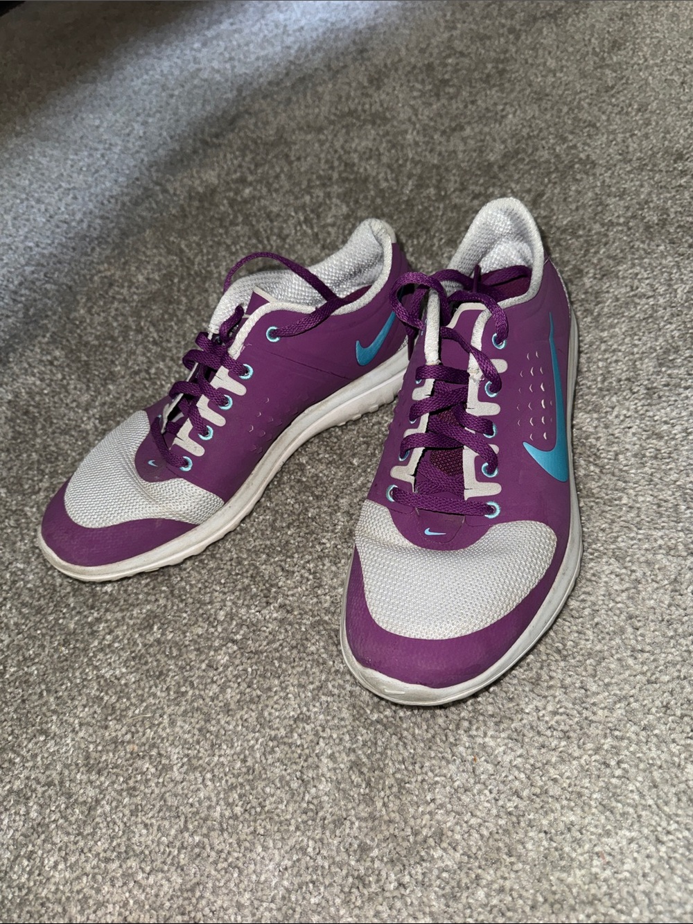 Nike Women’s Purple, White and Teal Low-Top Training Sneakers